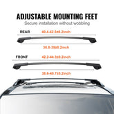 Roof Rack Cross Bars, Fit for 2014-2021 Subaru Forester with Raised Side Rails, 200 lbs Load Capacity, Aluminum Crossbars with Locks, for Rooftop Cargo Carrier Bag Luggage Kayak Bike